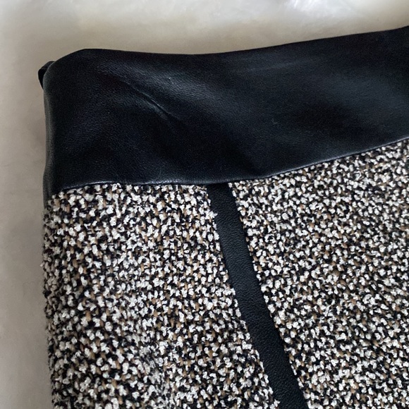 Boss by Hugo Boss Tweed Pencil Midi Skirt with Leather detailing - Picture 8 of 14